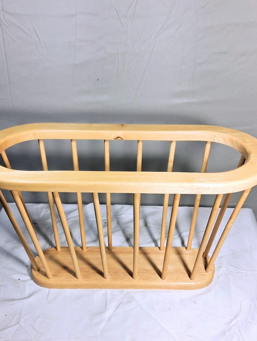 Blond Wood Mid Century 17" Long X 7" Wide Large Magazine/Record Rack